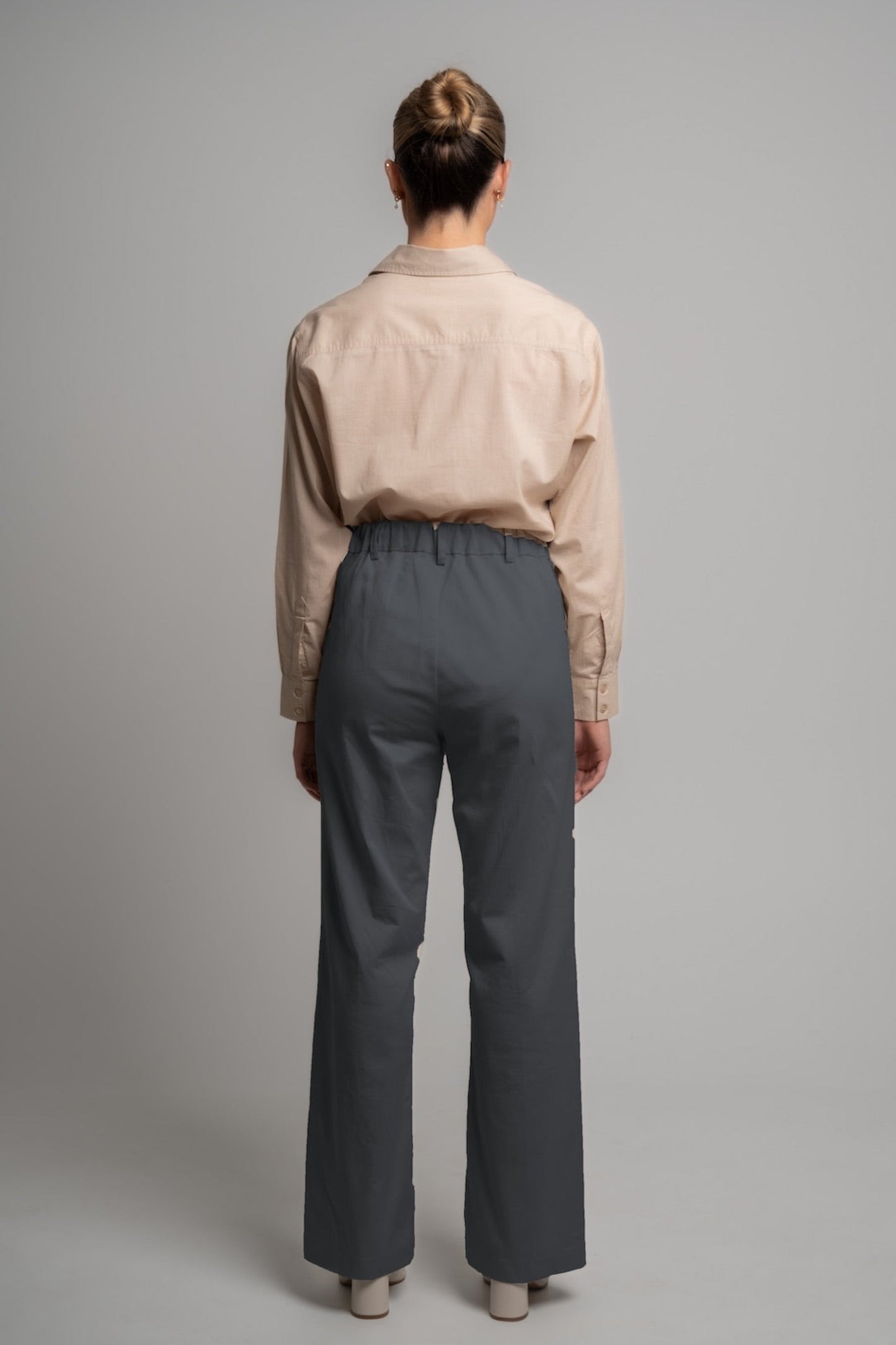 WIDE LEG PANT - Mid Cool Grey