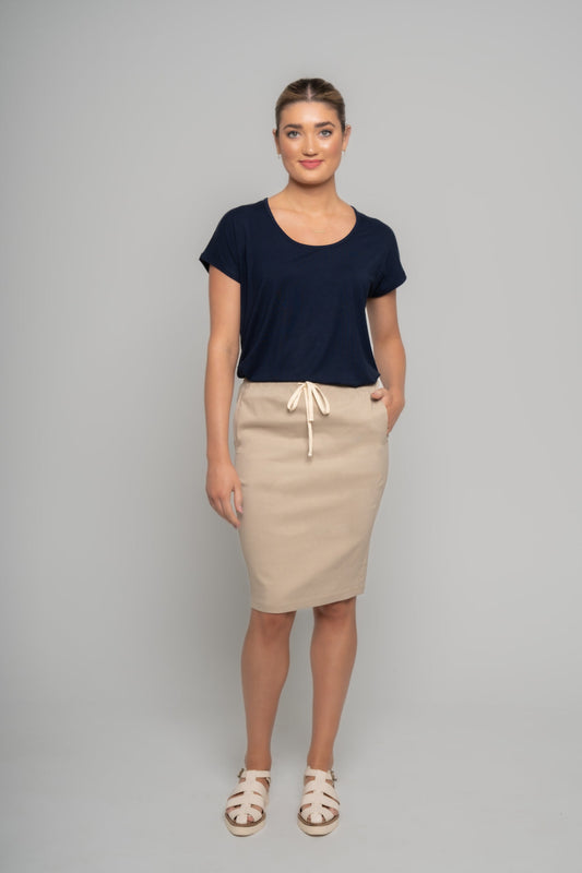 BRING IT BACK SKIRT - Stone