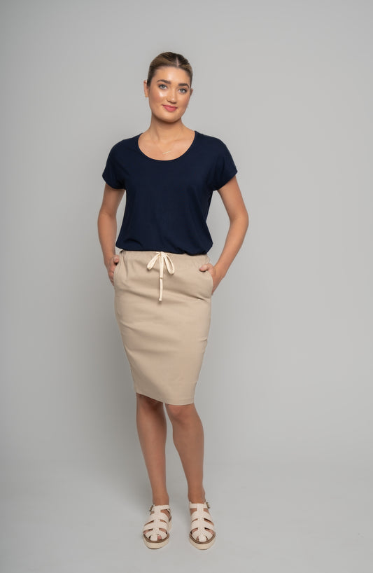 BRING IT BACK SKIRT - Stone