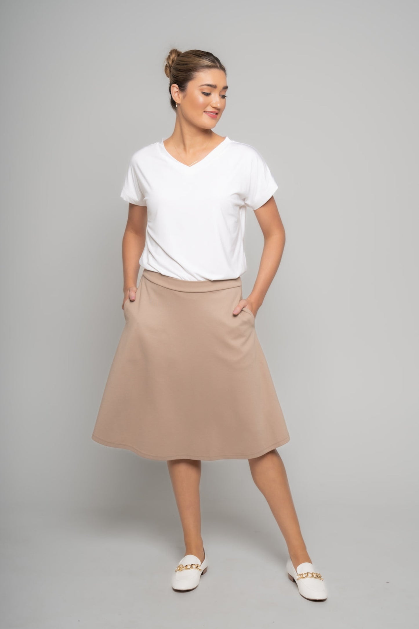 A-LINE SKIRT - Creme Brulee