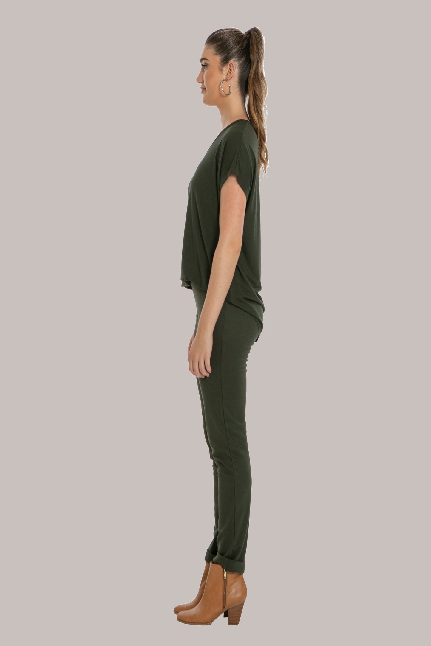 GOOD IDEA SCOOP NECK TEE - Storm