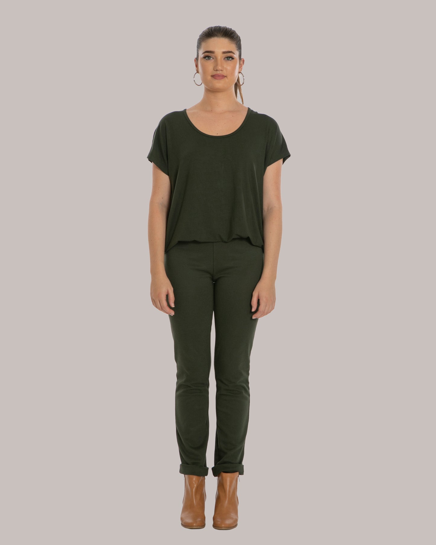 GOOD IDEA SCOOP NECK TEE - Storm