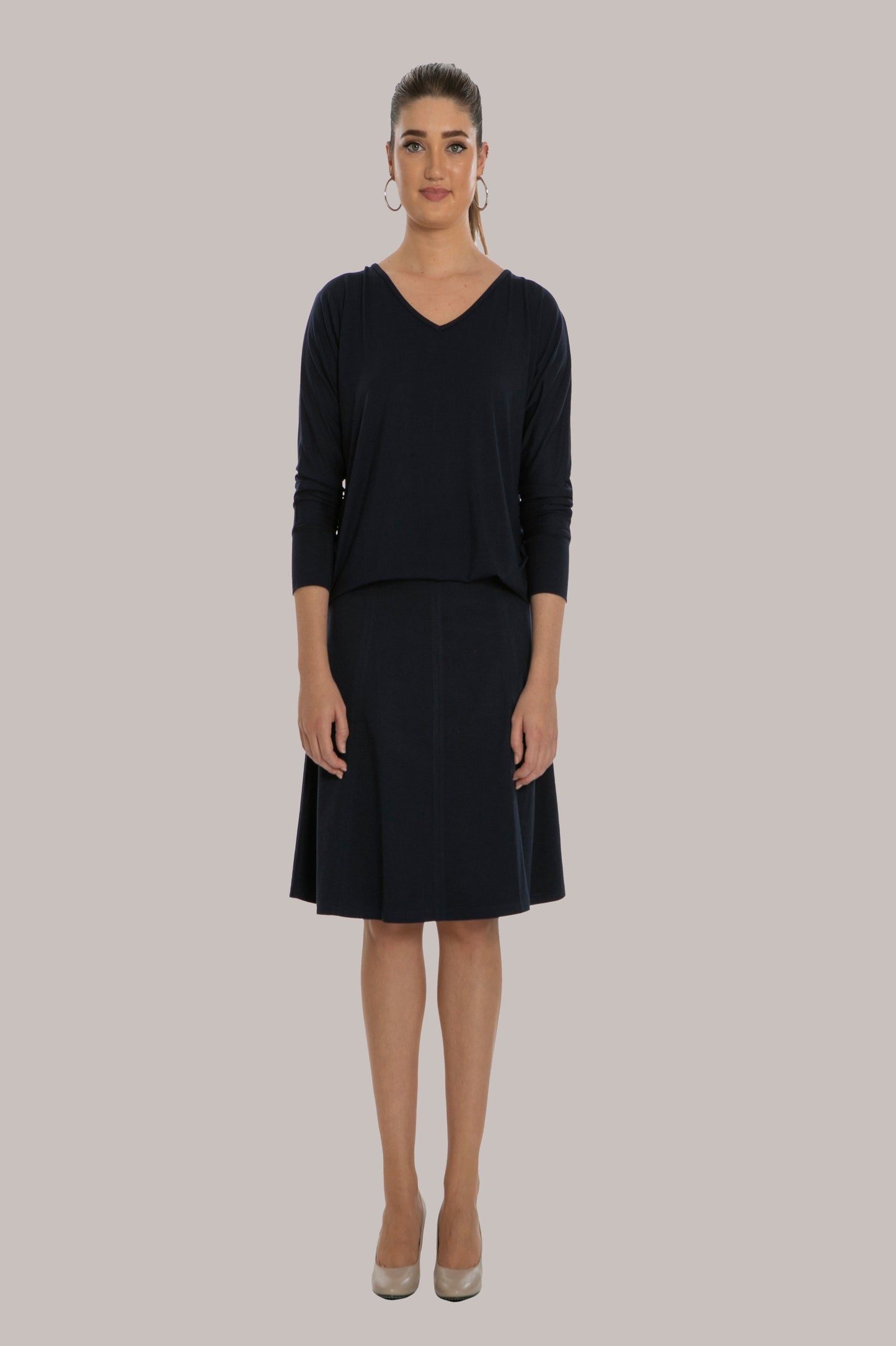 FLOURISH TOP - Navy