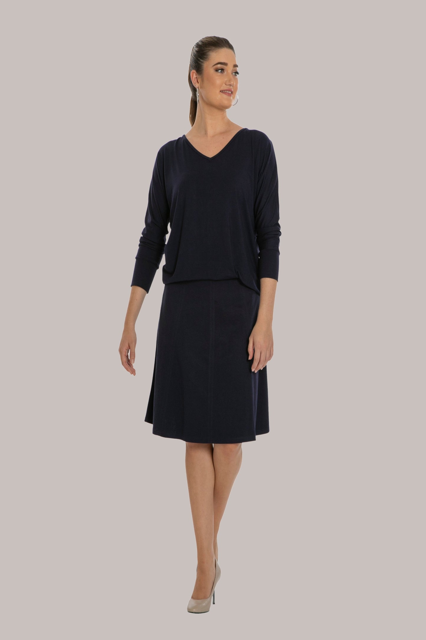 FLOURISH TOP - Navy